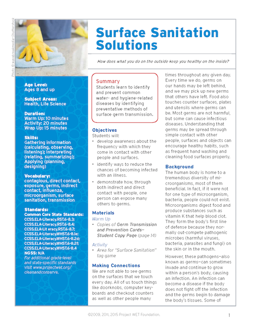 Surface Sanitation Solutions - Project WET